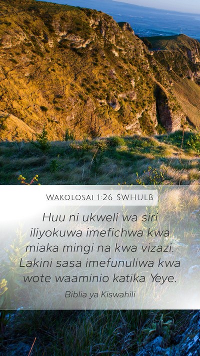 Wakolosai 1:26 SWHULB Bible Verse Image