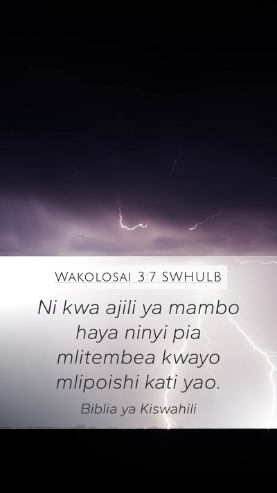 Wakolosai 3:7 SWHULB Bible Verse Image