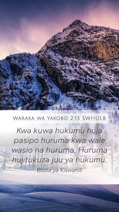 Waraka wa Yakobo 2:13 SWHULB Bible Verse Image
