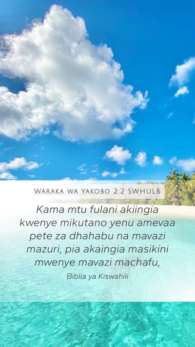 Waraka wa Yakobo 2:2 SWHULB Bible Verse Image