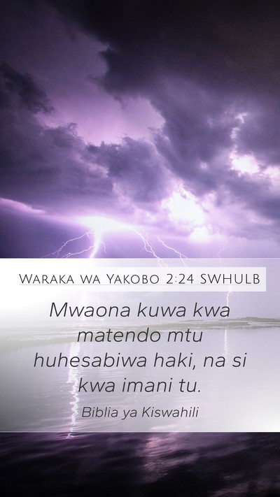 Waraka wa Yakobo 2:24 SWHULB Bible Verse Image
