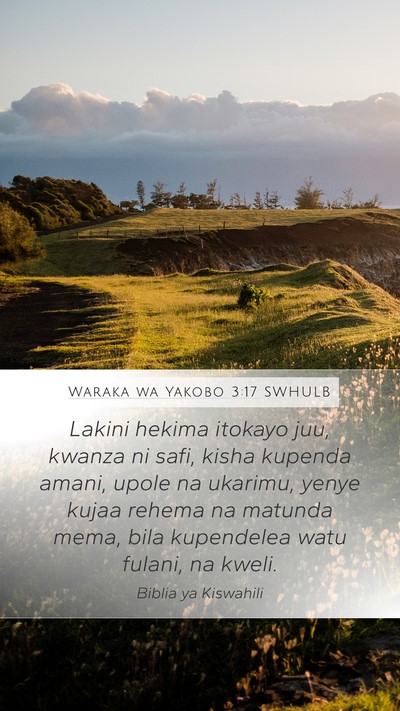 Waraka wa Yakobo 3:17 SWHULB Bible Verse Image
