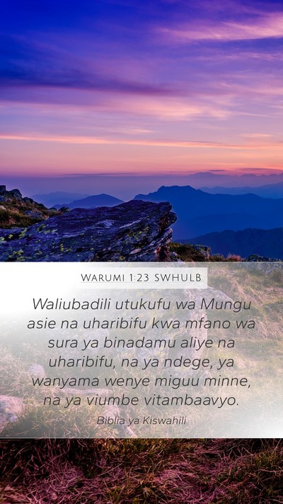 Warumi 1:23 SWHULB Bible Verse Image