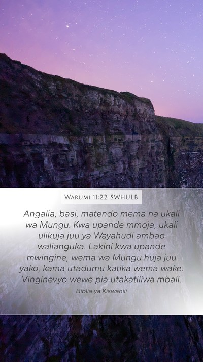 Warumi 11:22 SWHULB Bible Verse Image