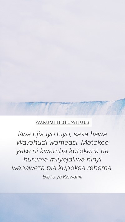 Warumi 11:31 SWHULB Bible Verse Image
