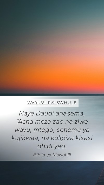 Warumi 11:9 SWHULB Bible Verse Image