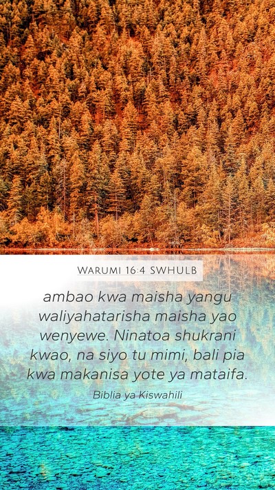 Warumi 16:4 SWHULB Bible Verse Image