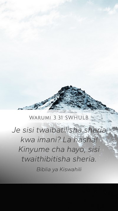 Warumi 3:31 SWHULB Bible Verse Image