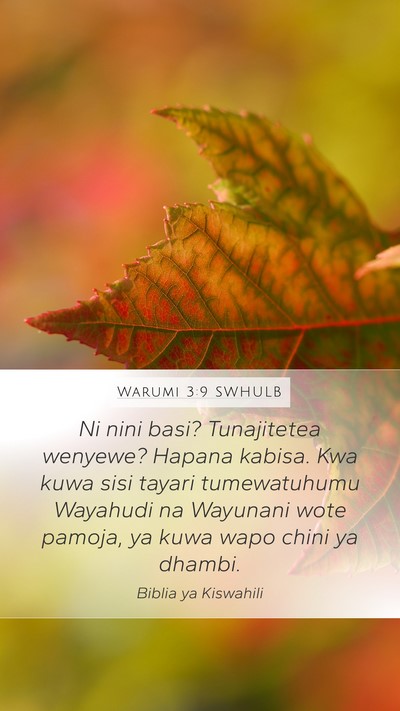 Warumi 3:9 SWHULB Bible Verse Image