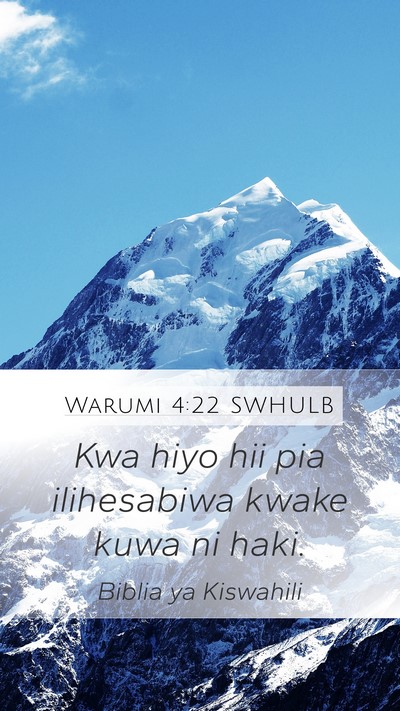 Warumi 4:22 SWHULB Bible Verse Image