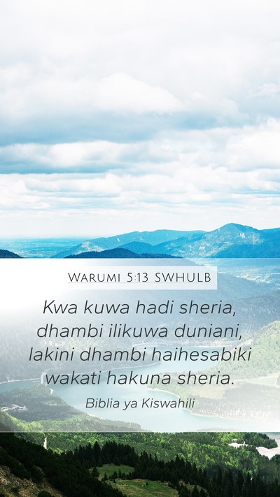 Warumi 5:13 SWHULB Bible Verse Image