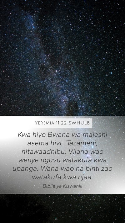 Yeremia 11:22 SWHULB Bible Verse Image