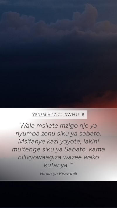 Yeremia 17:22 SWHULB Bible Verse Image