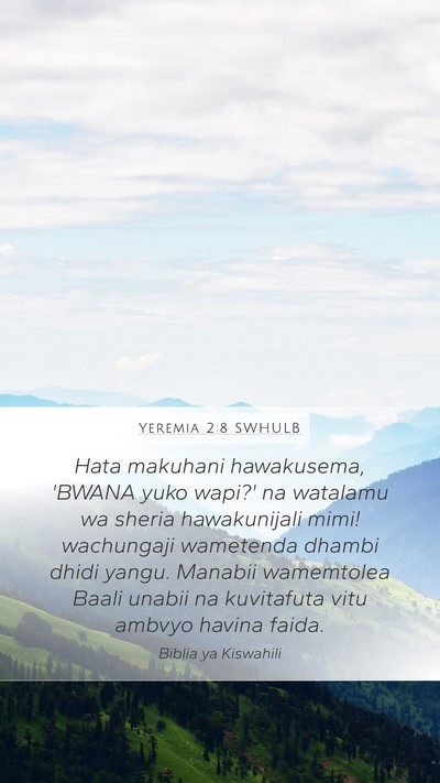 Yeremia 2:8 SWHULB Bible Verse Image