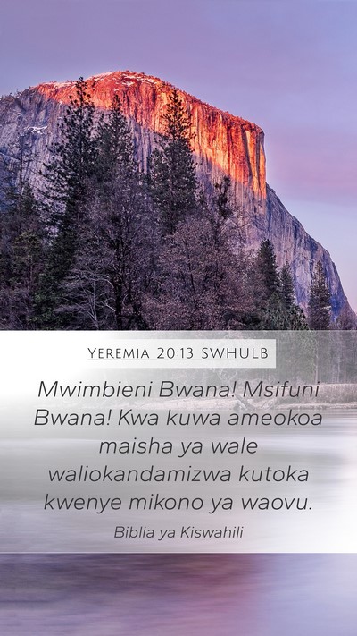 Yeremia 20:13 SWHULB Bible Verse Image