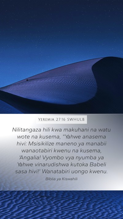 Yeremia 27:16 SWHULB Bible Verse Image
