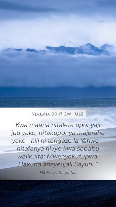 Yeremia 30:17 SWHULB Bible Verse Image