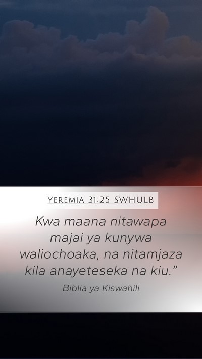 Yeremia 31:25 SWHULB Bible Verse Image