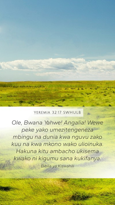 Yeremia 32:17 SWHULB Bible Verse Image