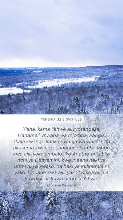 Yeremia 32:8 SWHULB Bible Verse Image