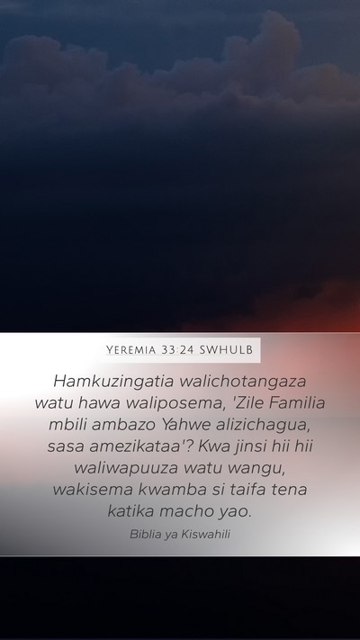 Yeremia 33:24 SWHULB Bible Verse Image