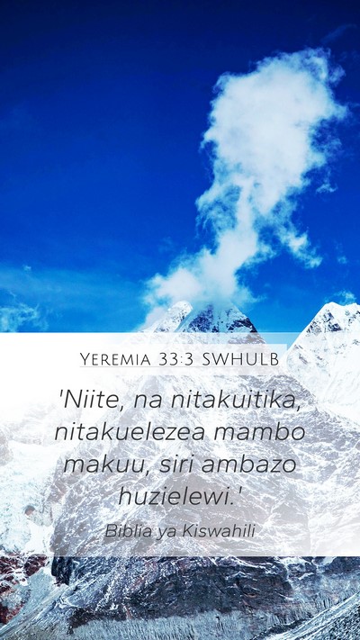 Yeremia 33:3 SWHULB Bible Verse Image