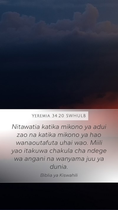Yeremia 34:20 SWHULB Bible Verse Image