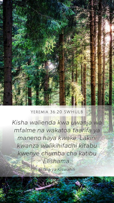 Yeremia 36:20 SWHULB Bible Verse Image