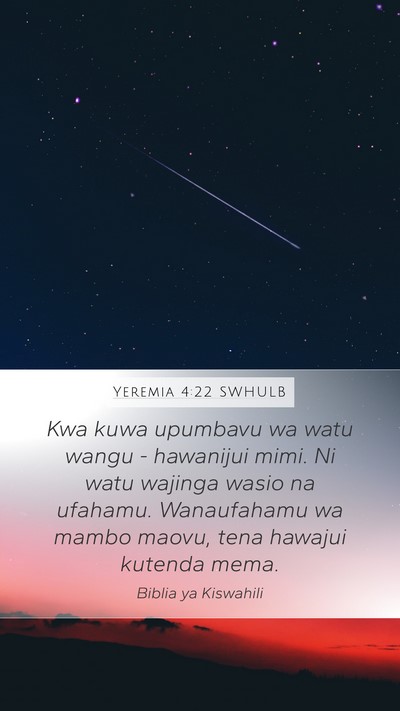 Yeremia 4:22 SWHULB Bible Verse Image