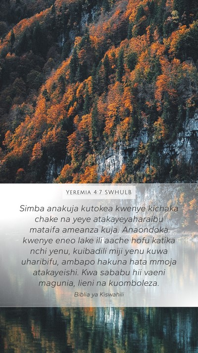 Yeremia 4:7 SWHULB Bible Verse Image