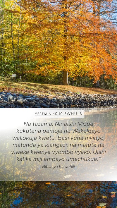 Yeremia 40:10 SWHULB Bible Verse Image