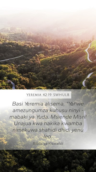 Yeremia 42:19 SWHULB Bible Verse Image
