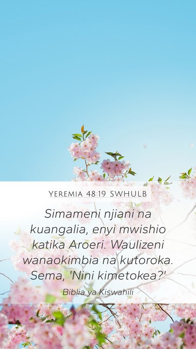 Yeremia 48:19 SWHULB Bible Verse Image