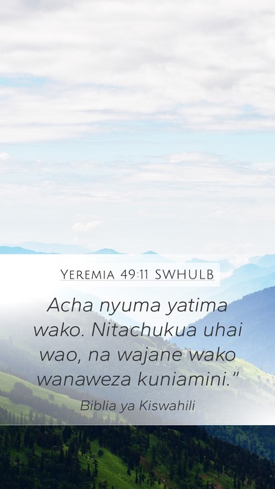 Yeremia 49:11 SWHULB Bible Verse Image