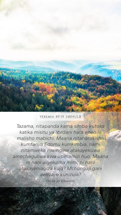 Yeremia 49:19 SWHULB Bible Verse Image