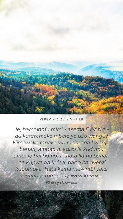 Yeremia 5:22 SWHULB Bible Verse Image