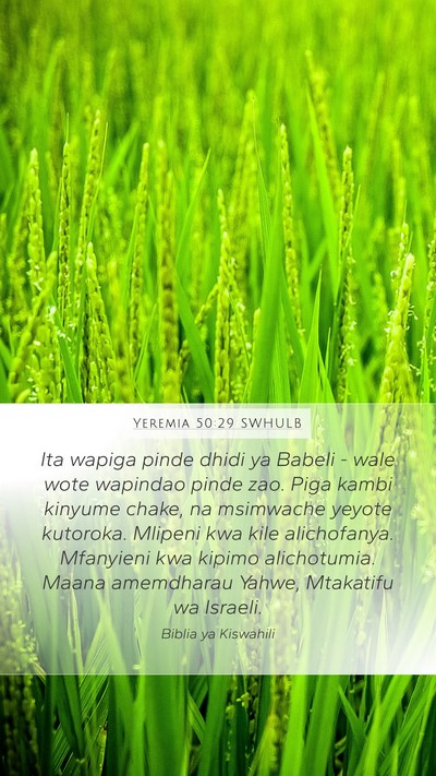 Yeremia 50:29 SWHULB Bible Verse Image