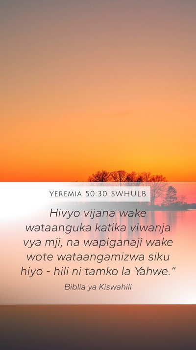 Yeremia 50:30 SWHULB Bible Verse Image