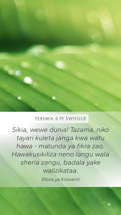 Yeremia 6:19 SWHULB Bible Verse Image