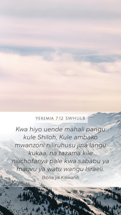 Yeremia 7:12 SWHULB Bible Verse Image