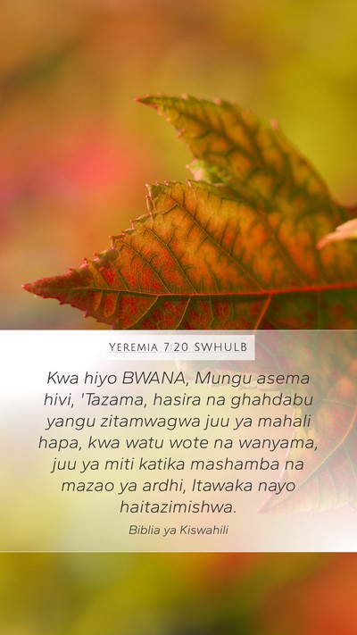 Yeremia 7:20 SWHULB Bible Verse Image