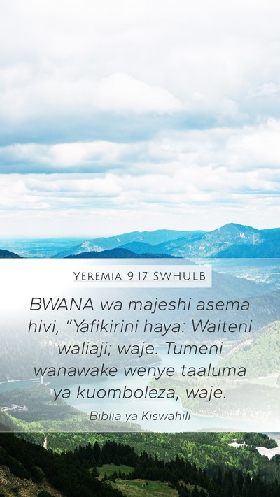 Yeremia 9:17 SWHULB Bible Verse Image