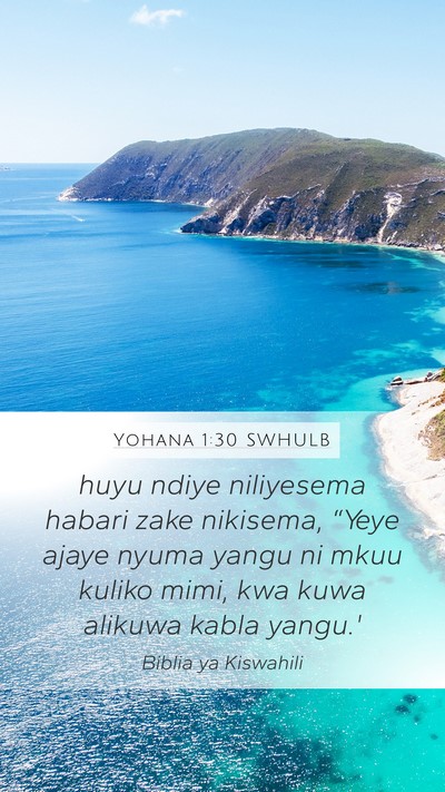 Yohana 1:30 SWHULB Bible Verse Image
