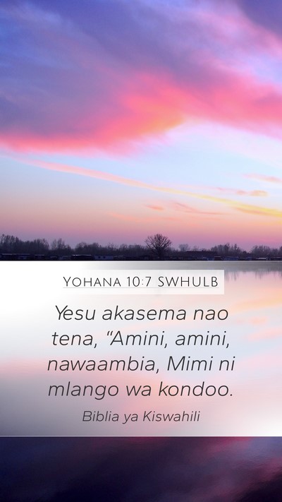 Yohana 10:7 SWHULB Bible Verse Image