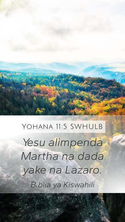 Yohana 11:5 SWHULB Bible Verse Image
