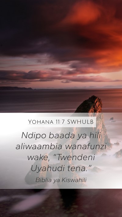 Yohana 11:7 SWHULB Bible Verse Image