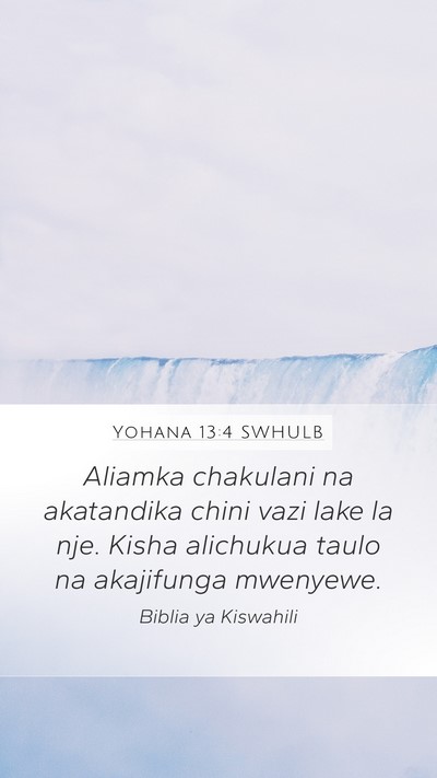 Yohana 13:4 SWHULB Bible Verse Image