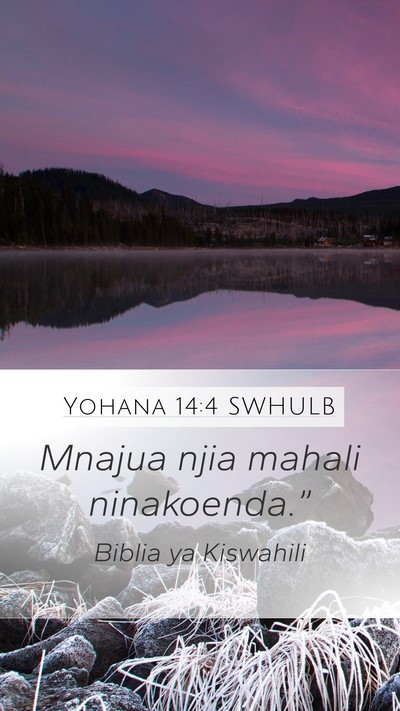 Yohana 14:4 SWHULB Bible Verse Image