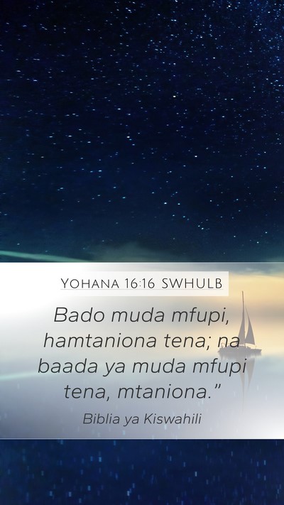 Yohana 16:16 SWHULB Bible Verse Image