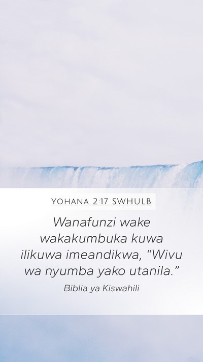 Yohana 2:17 SWHULB Bible Verse Image